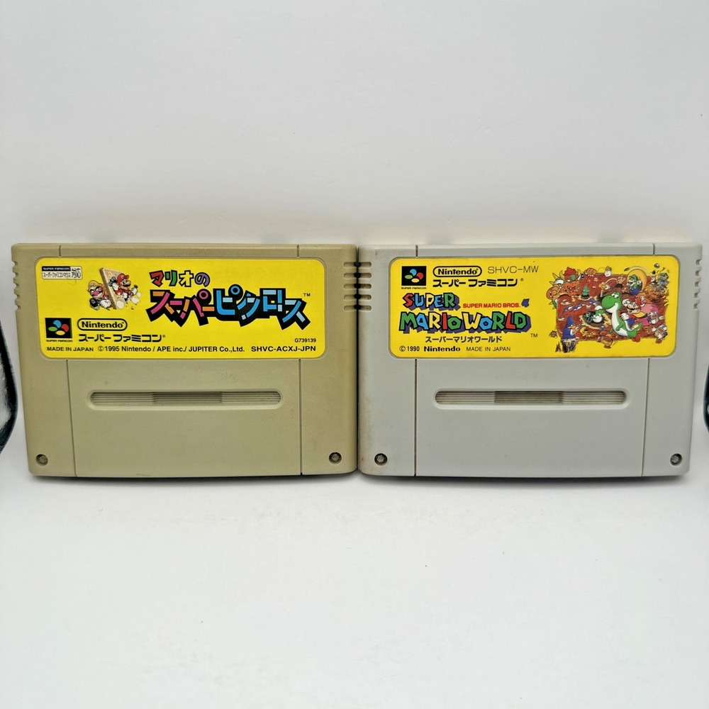 Super Mario World Picross Nintendo Super Famicom SFC Games LOT Bundle
